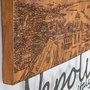 Wallity Ships In The Sea - Accesorio decorativo de pared de madera y metal
